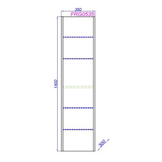 Шкаф-пенал Aqwella Fargo 35 дуб балтийский
